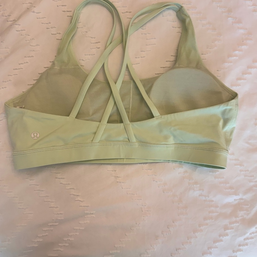 Lululemon Athletica Energy Bra Kohlrabi Green Sports Bra - Picture 2 of 3